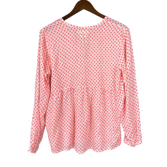 Indi & Cold San Sebastian Neon Print Long Sleeve Peasant Boho Top - Picture 8 of 11